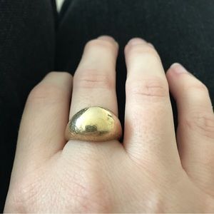 Vintage 14k Gold Textured Dome Ring